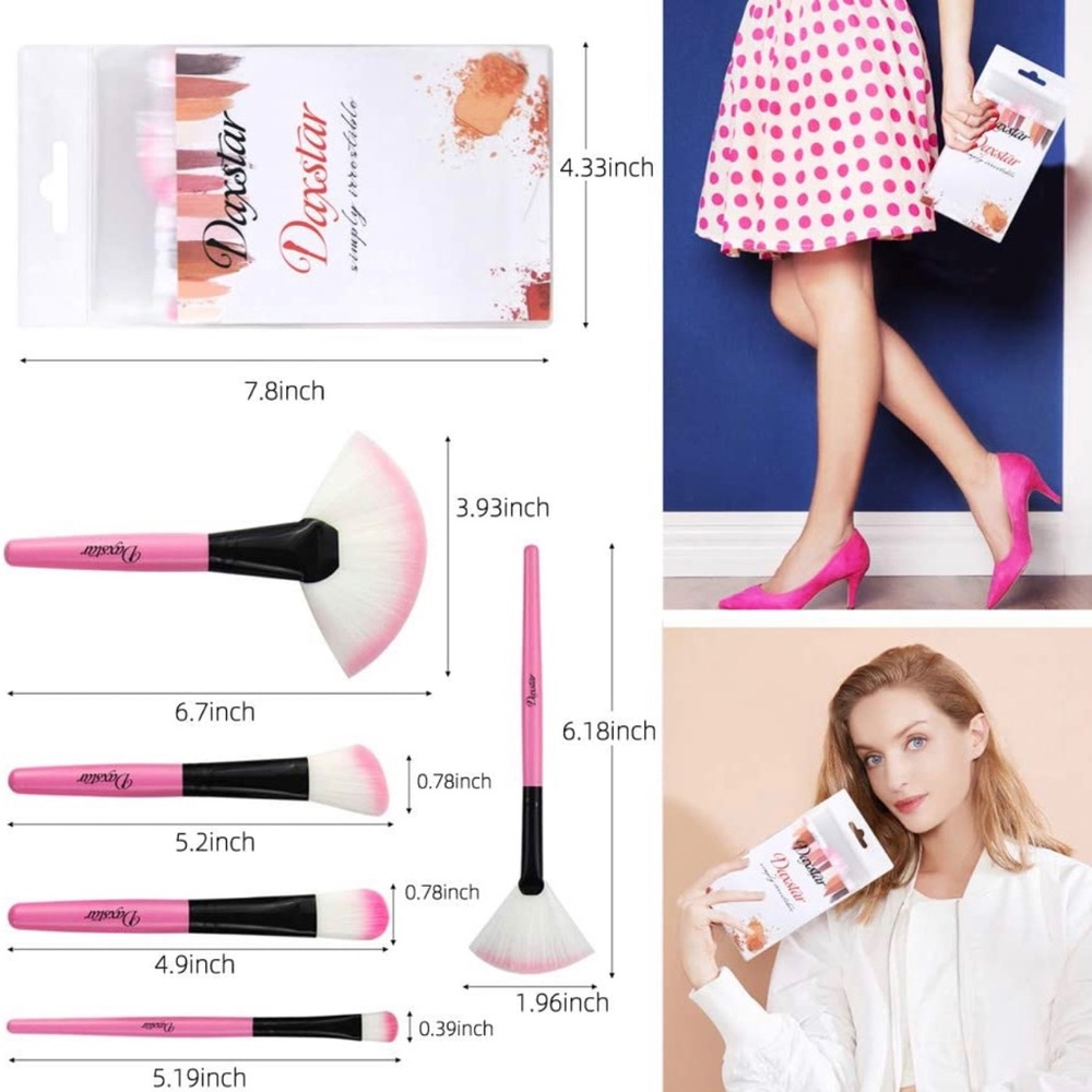 32 pc Pink Makeup Brush Set - Picture 5 of 6